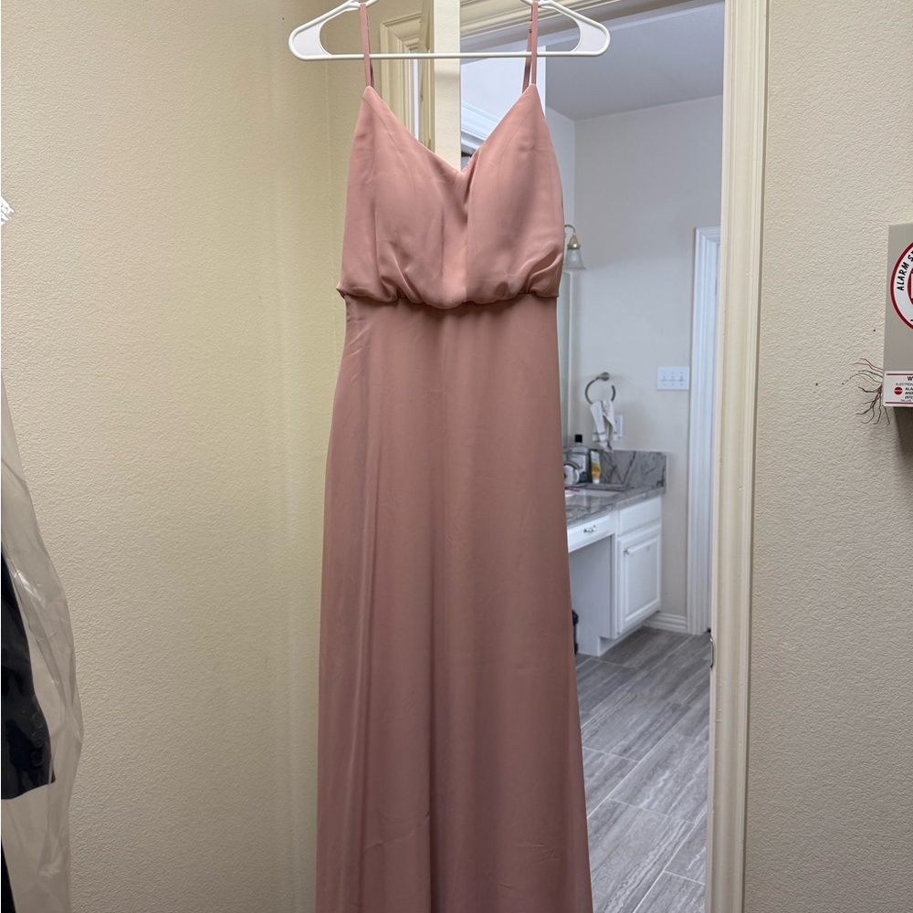 Birdy Grey Gwennie Chiffon Dress XS Dusty Rose Pink